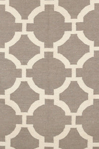 GREY LINKS HAND WOVEN DHURRIE by Imperial Knots - Image 3