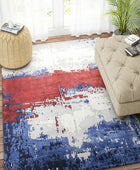 MULTICOLOR ABSTRACT HAND KNOTTED CARPET - Imperial Knots