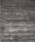 DARK GREY SOLID HAND KNOTTED CARPET