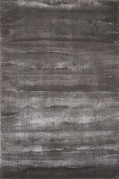 DARK GREY SOLID HAND KNOTTED CARPET