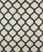 BLACK AND WHITE MOROCCAN HAND WOVEN DHURRIE