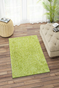 GREEN SHAGGY HAND MADE CARPET by Imperial Knots - Image 2