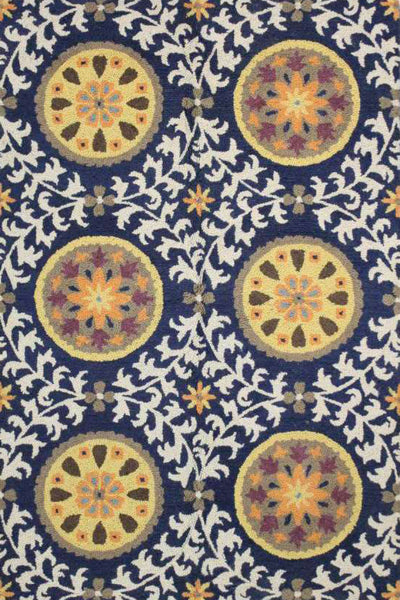 BLUE SUZANI HAND TUFTED CARPET