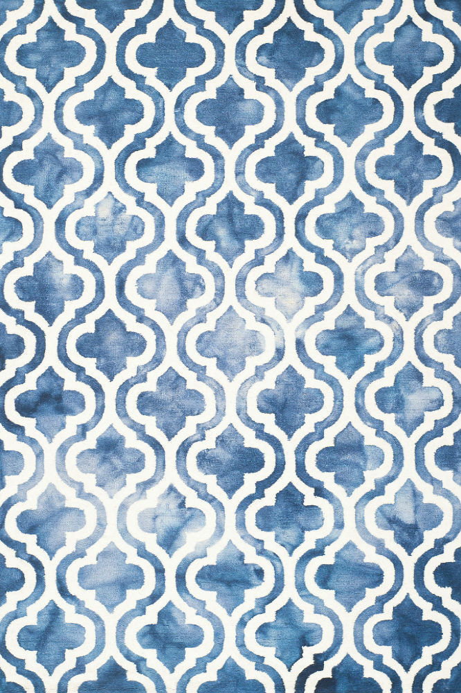 BLUE DIP DYED MOROCCAN HAND TUFTED CARPET