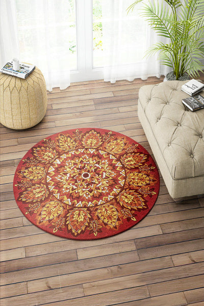 RED SUZANI HAND TUFTED CARPET