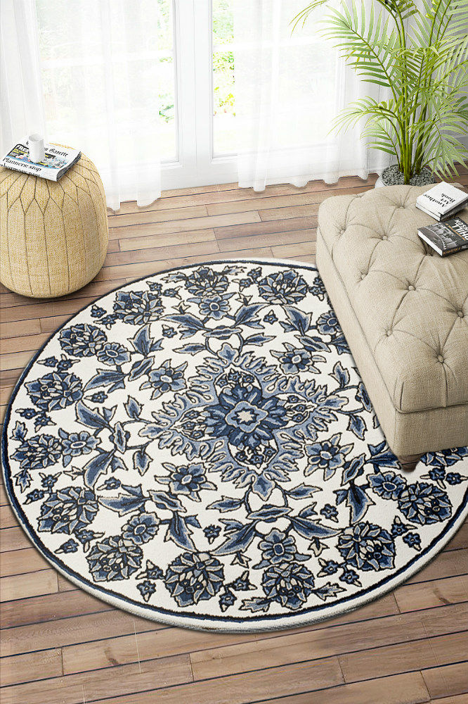 IVORY SUZANI HAND TUFTED CARPET