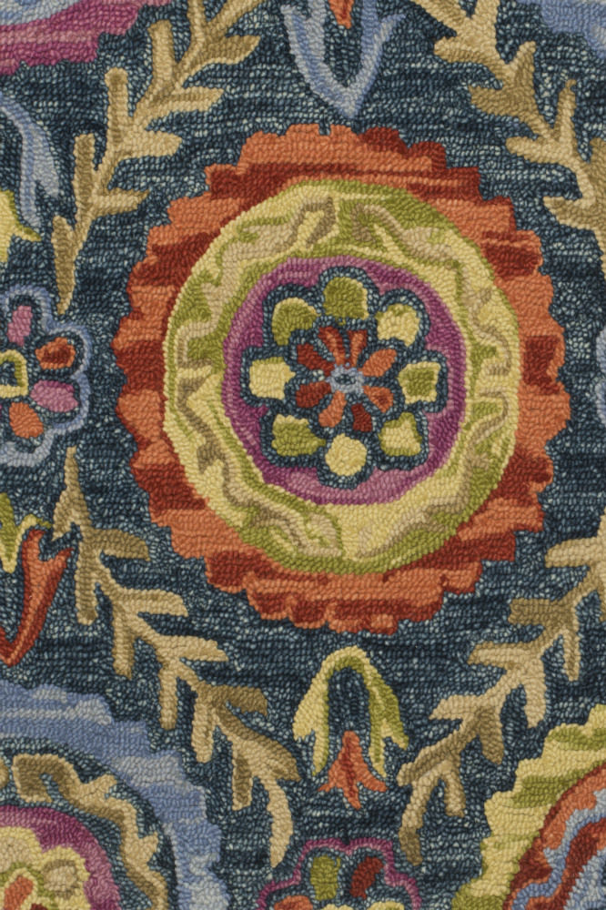 MULTICOLOR SUZANI HAND TUFTED CARPET by Imperial Knots - Image 3