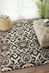 MULTICOLOR IKAT HAND TUFTED CARPET by Imperial Knots - Image 2
