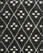 CHARCOAL WHITE TRIBAL HAND TUFTED CARPET