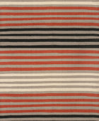 RED BLACK STRIPES HAND WOVEN COTTON DHURRIE