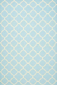 BLUE MOROCCAN HAND WOVEN DHURRIE by Imperial Knots - Image 1