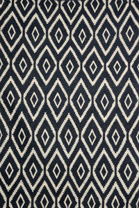 BLACK AND IVORY DIAMOND HAND WOVEN DHURRIE by Imperial Knots - Image 1