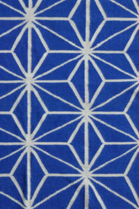 BLUE AND IVORY STAR HAND WOVEN DHURRIE by Imperial Knots - Image 2