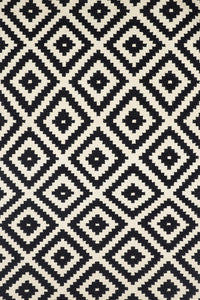 BLACK AND WHITE DIAMOND HAND WOVEN KILIM DHURRIE by Imperial Knots - Image 1