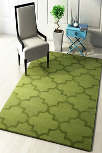 GREEN MOROCCAN HAND TUFTED CARPET by Imperial Knots - Image 2