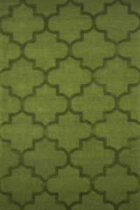 GREEN MOROCCAN HAND TUFTED CARPET by Imperial Knots - Image 1