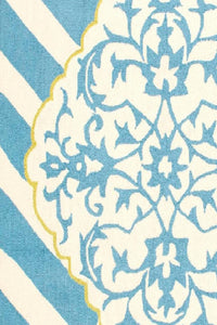 BLUE CHEVRON HAND TUFTED CARPET by Imperial Knots - Image 3