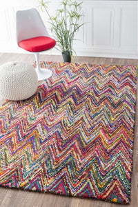 MULTICOLOR CHINDI HAND TUFTED CARPET by Imperial Knots - Image 2