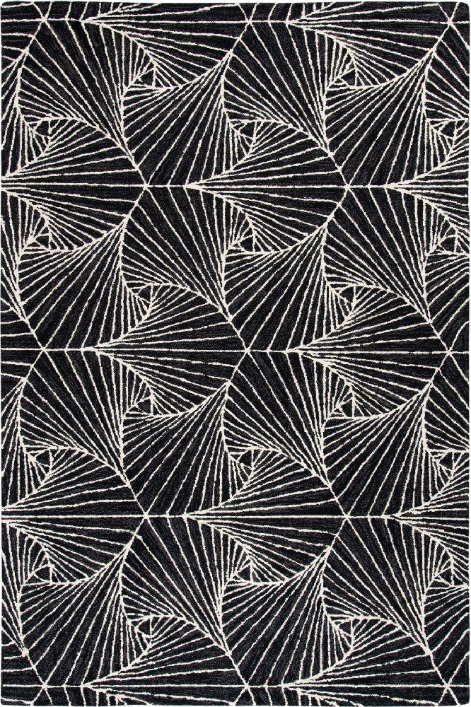 BLACK AND WHITE BESPOKE HAND TUFTED CARPET