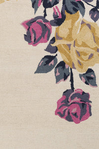 IVORY FLORAL HAND TUFTED CARPET by Imperial Knots - Image 2