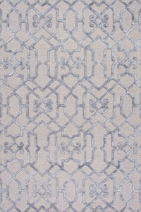 GREY GEOMETRIC HAND TUFTED CARPET by Imperial Knots - Image 1