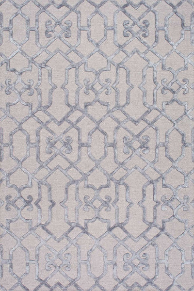 GREY GEOMETRIC HAND TUFTED CARPET