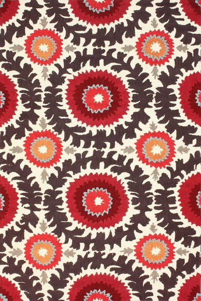 BROWN MULTICOLOR SUZANI HAND TUFTED CARPET