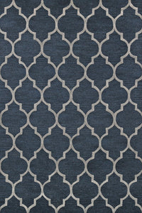 BLUE MOROCCAN HAND TUFTED CARPET by Imperial Knots - Image 1