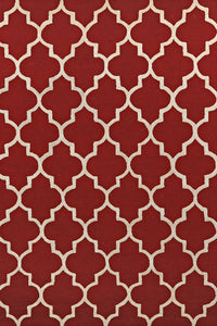 RED MOROCCAN HAND TUFTED CARPET by Imperial Knots - Image 1
