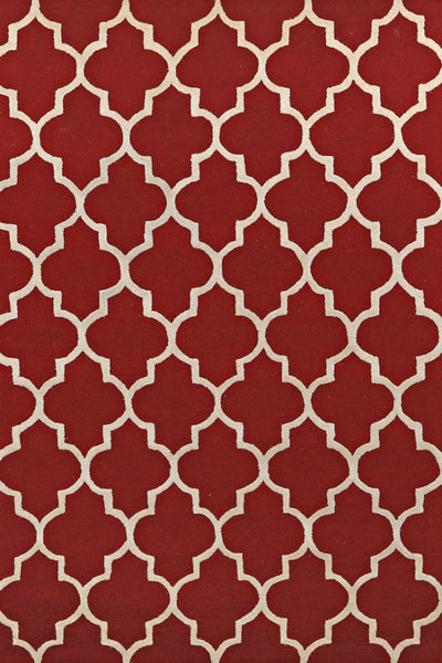 RED MOROCCAN HAND TUFTED CARPET