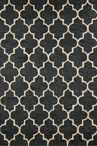 BLACK MOROCCAN HAND TUFTED CARPET by Imperial Knots - Image 1