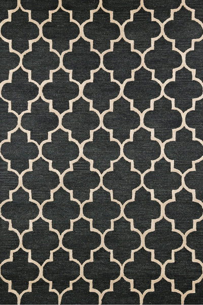 BLACK MOROCCAN HAND TUFTED CARPET