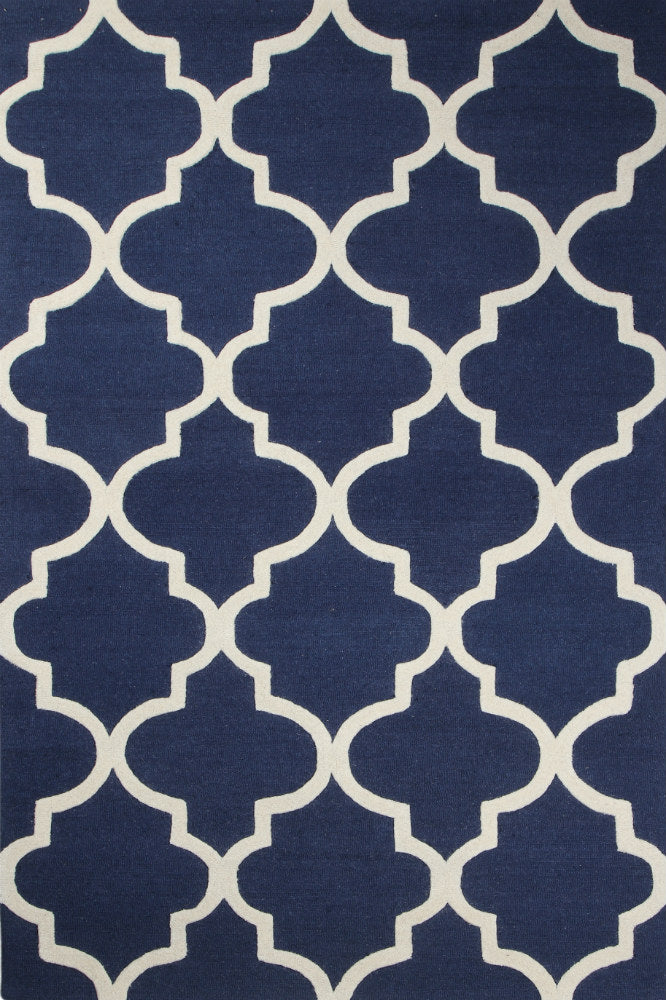 BLUE MOROCCAN HAND TUFTED CARPET
