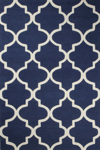 BLUE MOROCCAN HAND TUFTED CARPET by Imperial Knots - Image 1