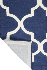 BLUE MOROCCAN HAND TUFTED CARPET by Imperial Knots - Image 4