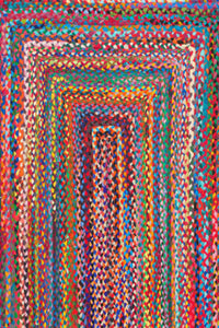 MULTICOLOR CHINDI HAND WOVEN DHURRIE by Imperial Knots - Image 3