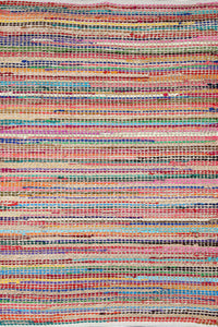 MULTICOLOR CHINDI HAND WOVEN DHURRIE by Imperial Knots - Image 1