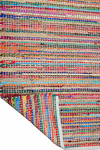 MULTICOLOR CHINDI HAND WOVEN DHURRIE by Imperial Knots - Image 4