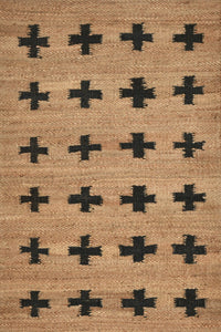 NATURAL CROSS JUTE HAND WOVEN DHURRIE by Imperial Knots - Image 1