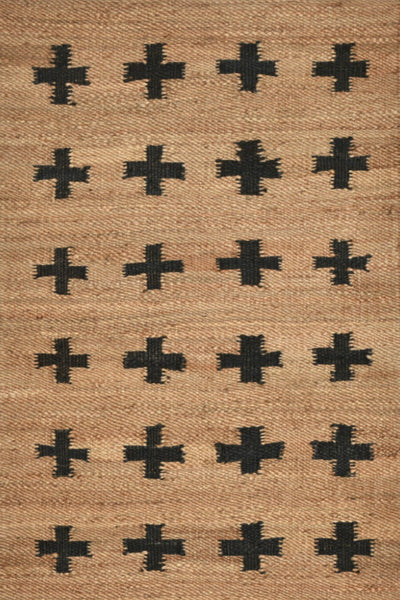 NATURAL CROSS JUTE HAND WOVEN DHURRIE