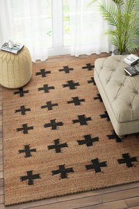 NATURAL CROSS JUTE HAND WOVEN DHURRIE by Imperial Knots - Image 2