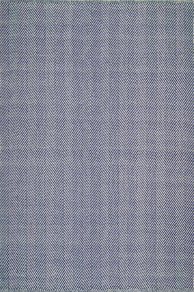 IVORY BLUE STRIPES KILIM HAND WOVEN DHURRIE