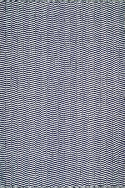 IVORY BLUE STRIPES KILIM HAND WOVEN DHURRIE