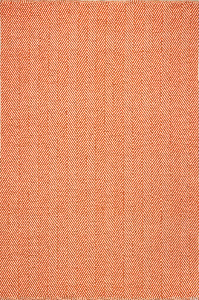 IVORY AND ORANGE STRIPES KILIM HAND WOVEN DHURRIE