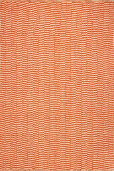 IVORY AND ORANGE STRIPES KILIM HAND WOVEN DHURRIE