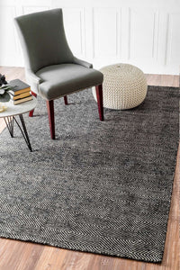 IVORY AND BLACK KILIM HAND WOVEN DHURRIE by Imperial Knots - Image 2