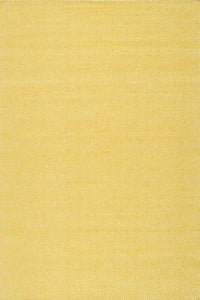 IVORY AND YELLOW KILIM HAND WOVEN DHURRIE by Imperial Knots - Image 1