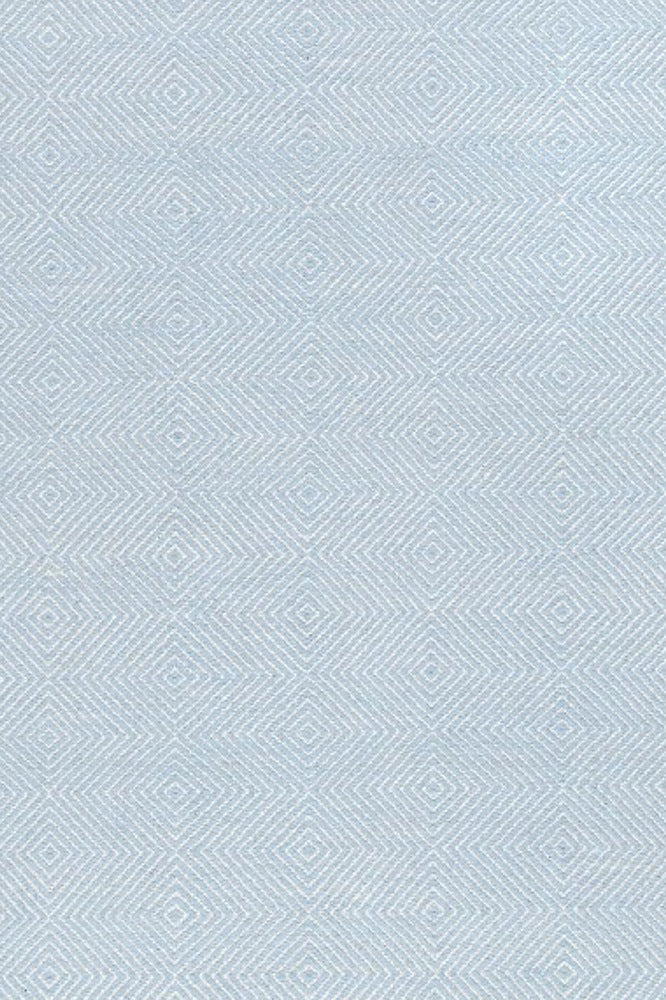 IVORY AND BLUE KILIM HAND WOVEN DHURRIE