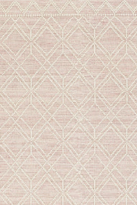 IVORY AND PINK KILIM HAND WOVEN DHURRIE by Imperial Knots - Image 3