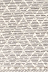 IVORY AND GREY KILIM HAND WOVEN DHURRIE by Imperial Knots - Image 3